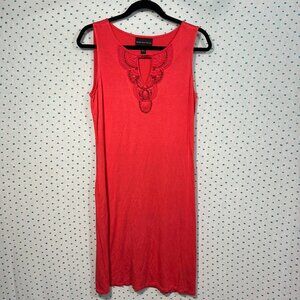 Dana Buchman Pink Sleeveless Beaded Dress